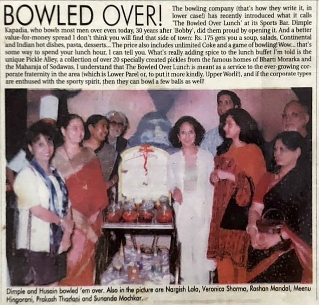 Roshan's Homemade Products feature in The Upper Crust Gourmet - January 23, 2002
